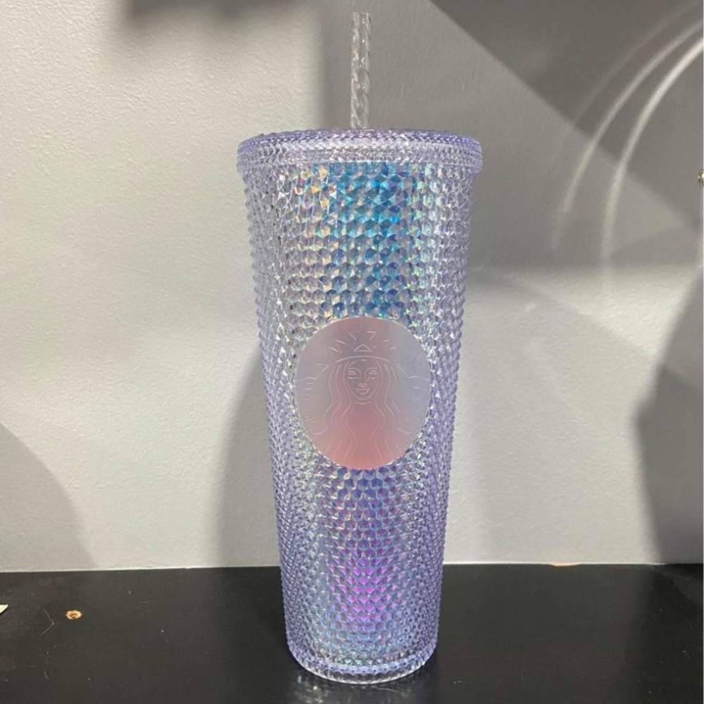 NWT Limited Edition Starbucks Venti Studded Tumbler - Iridescent Holographic